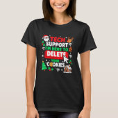 Santa's Tech Suprt Rebooting Christmas Computer Me T-shirt (Voorkant)