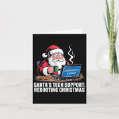 Santa's Tech Suprt_ Rebooting Christmas Funny Kaart (Voorkant)