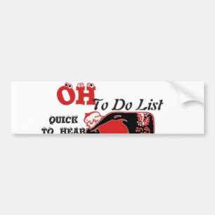 Santa's to-do lijst Collectie. Bumpersticker