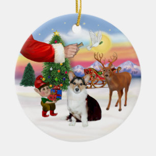 Santa's Treat - Welsh Corgi (drievoudige kleur) Keramisch Ornament