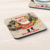 Santa's Trees - Kerstmis Bier Onderzetter (Linkerzijde)