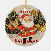 Santa's Trees - Kerstmis Keramisch Ornament (Voorkant)