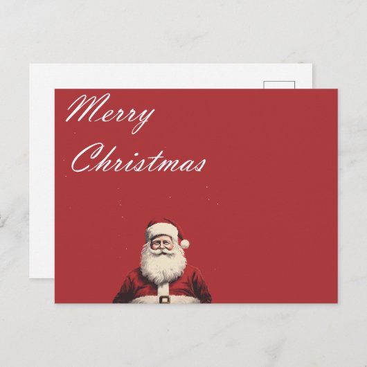 Santa's Vintage Greetings Postcard Briefkaart (Voorkant / Achterkant)
