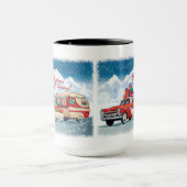 Santa's Vintage Kerst Camper Mok (Midden)