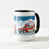 Santa's Vintage Kerst Camper Mok (Voorkant rechts)