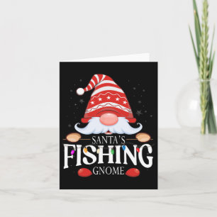 Santa's Vissen Gnome bijpassende kerstpyjama Kaart