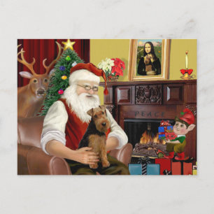 Santa's Welsh Terrier Feestdagenkaart