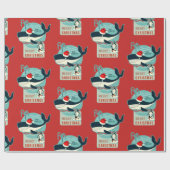 Santa's Whale Cadeaupapier (Vlak)