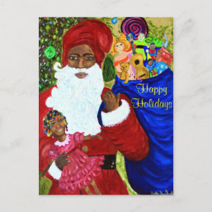 Santa's Wish Briefkaarten - Zwarte kerstcadeautjes
