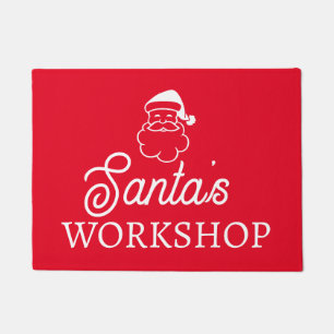 Santa's Workshop aangepaste rode deurmat