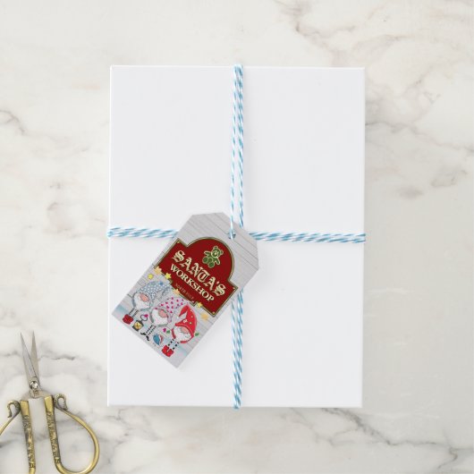 Santa's Workshop — CadeauLabels (Met Touw)