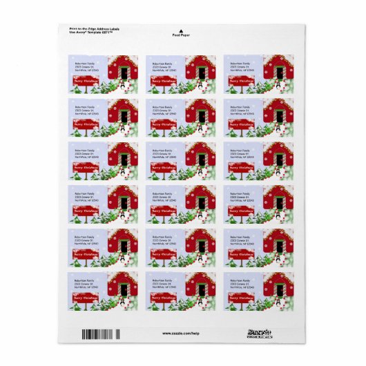 Santa's workshop etiket (Full Sheet)