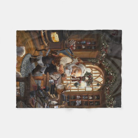 Santa's workshop fleece deken (Voorkant (Horizontaal))