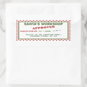 Santa's Workshop: geïnspecteerd en goedgekeurd Ca Rechthoekige Sticker