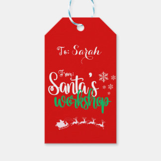  Santa's Workshop Gift Label Cadeaulabel