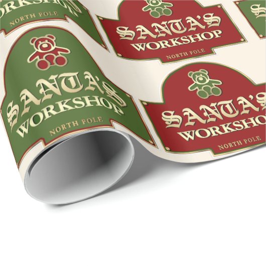 Santa's Workshop inpakpapier (Rol Hoek)