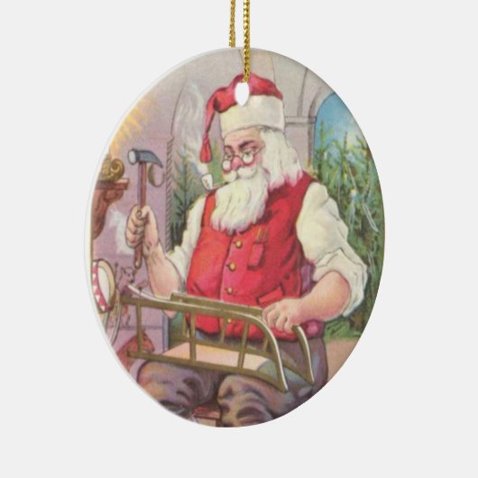 Santa's Workshop Keramisch Ornament (Rechts)