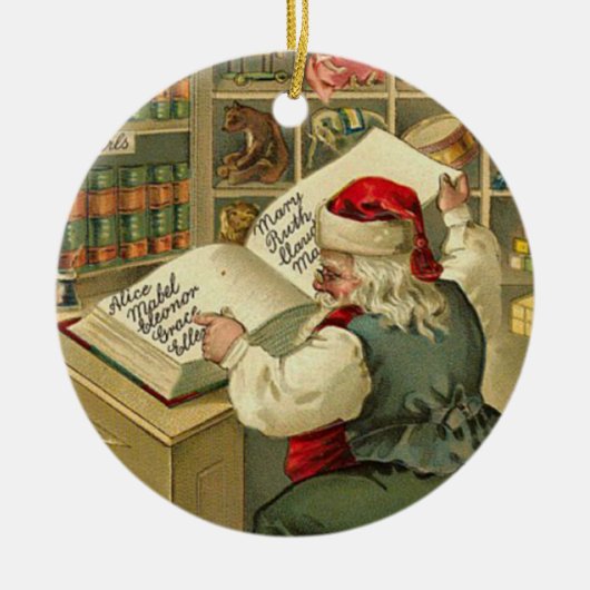 Santa's workshop keramisch ornament (Voorkant)