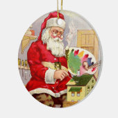 Santa's Workshop Keramisch Ornament (Links)