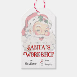 Santa's Workshop Kerstcadeau Label Cadeaulabel
