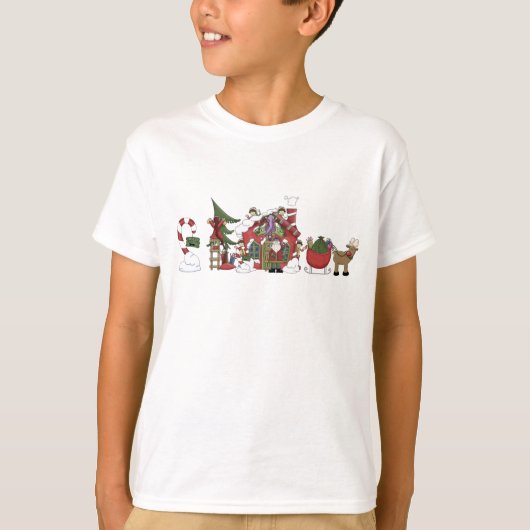Santa's Workshop Kinder Shirt (Voorkant)