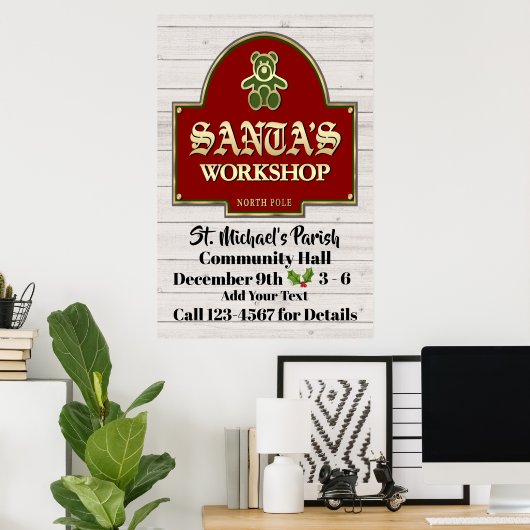 Santa's Workshop Poster (Bureau à domicile)