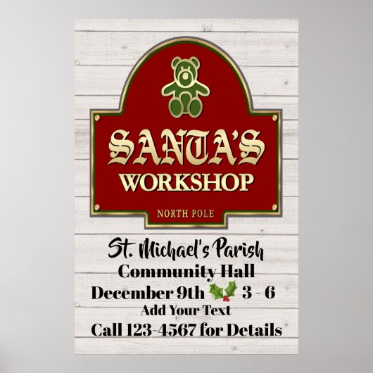 Santa's Workshop-Poster Poster (Voorkant)