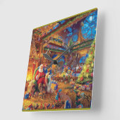 Santa's Workshop Vierkante Klok (Hoek)