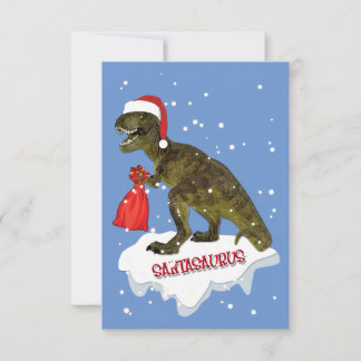 Santasaurus kerstKaart personaliseren