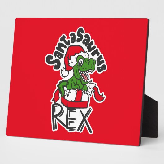 Santasaurus Rex Fotoplaat (Zijkant)