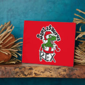 Santasaurus Rex Fotoplaat (Zijkant)