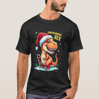 Santasaurus Rex Grappige Dinosaurus kerstman Hoed  T-shirt