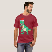 Santasaurus Rex TRex-kerstpyjama Dinosaur T-shirt (Voorkant volledig)