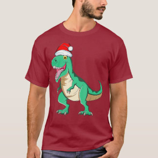 Santasaurus Rex TRex-kerstpyjama Dinosaur T-shirt
