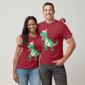 Santasaurus Rex TRex-kerstpyjama Dinosaur T-shirt (Unisex)