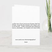 Santasaurus Rex Vakantie Groeten Kaart (Achterkant)