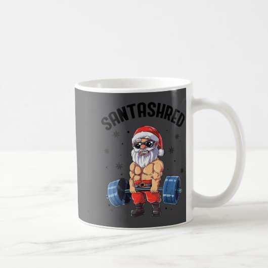Santashred Funny Santa Meme Xmas Gym Bodybuilding  Koffiemok (Rechts)