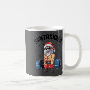 Santashred Grappige Kerstman Meme Kerstmis Gym Bod Koffiemok