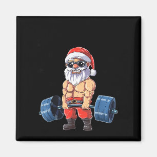Santashred Grappige Kerstman Meme Kerstmis Gym Bod Magneet