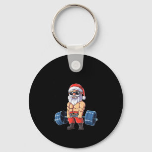 Santashred Grappige Kerstman Meme Kerstmis Gym Bod Sleutelhanger