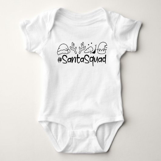 SantaSquad Christmas Baby Romper (Voorkant)
