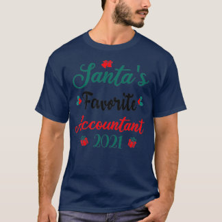 santax27s favoriete accountant 2021 grappige kerst t-shirt