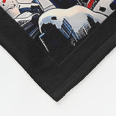 Santazilla Japanese Monster Kaiju Dinosaur Christm Fleece Deken (Hoek)