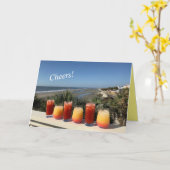 Santé! Carte de félicitations. Carte blanche intér (Fleur jaune)