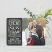 Santé! Carte photo du Nouvel An (Debout devant)