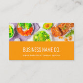 Santé / Cartes de visite alimentaires / Orange BG (Devant)