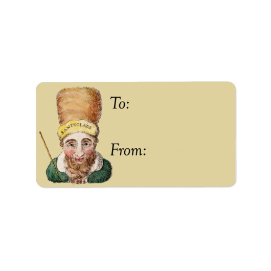 Sante Claus  Gift Label (Voorkant)