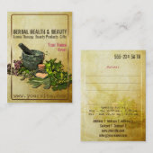 Santé et beauté de fines herbes - carte de visite (Devant / Derrière)