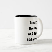 Santé mentale Un jour à la fois rappel Mug (Devant droit)