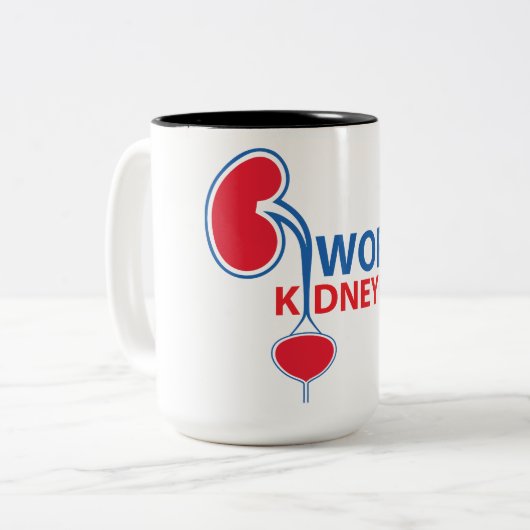 Santé rénale pour tous partout. Mug (Devant gauche)